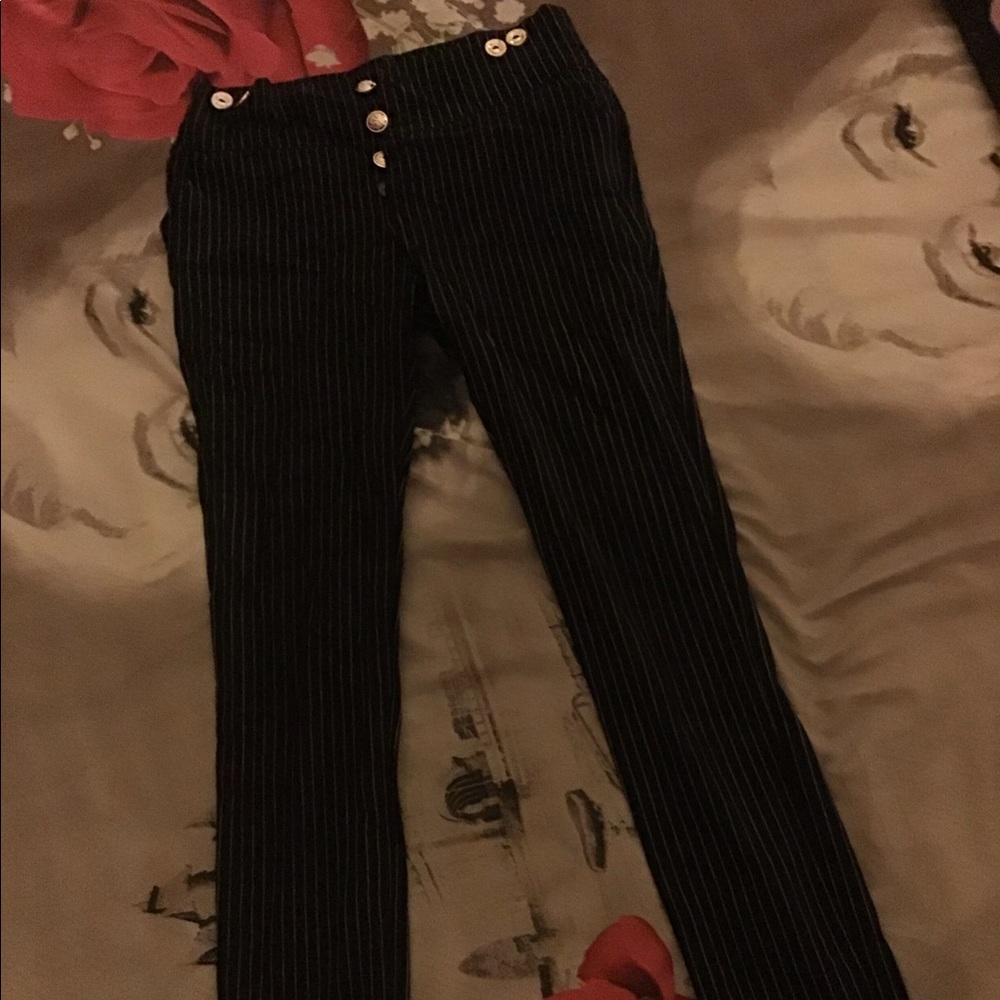 Pinstripe Stretch Pants